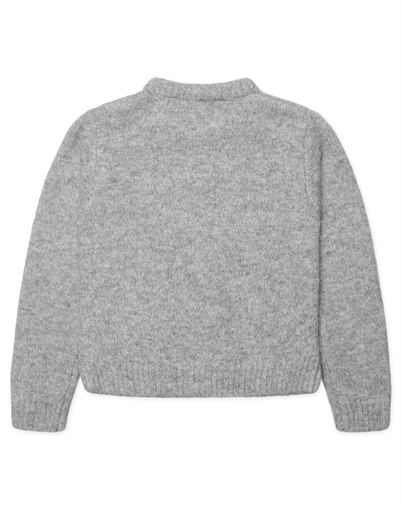 Woodbird - WBHua Fluffy Crew Strik - Grey Melange 